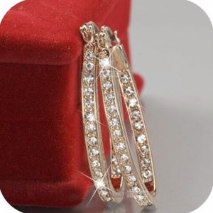 Jewelry - 925 SILVER GEMSTONE YELLOW GOLD HOOP EARRINGS Jewelry - 925 SILVER GEMSTONE YELLOW GOLD HOOP EARRINGS